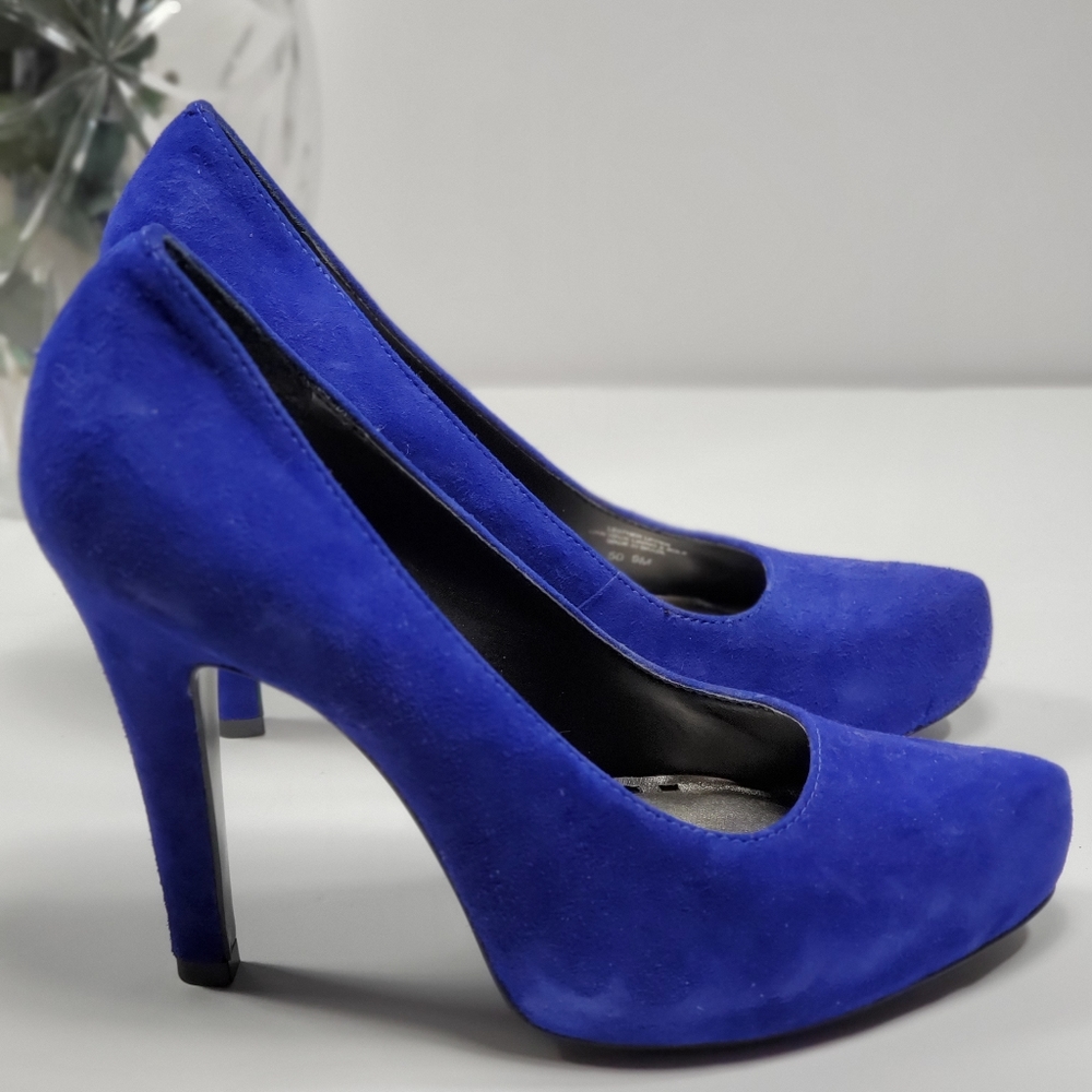 Blue Suede Pumps Gianni Bini Women Size 9